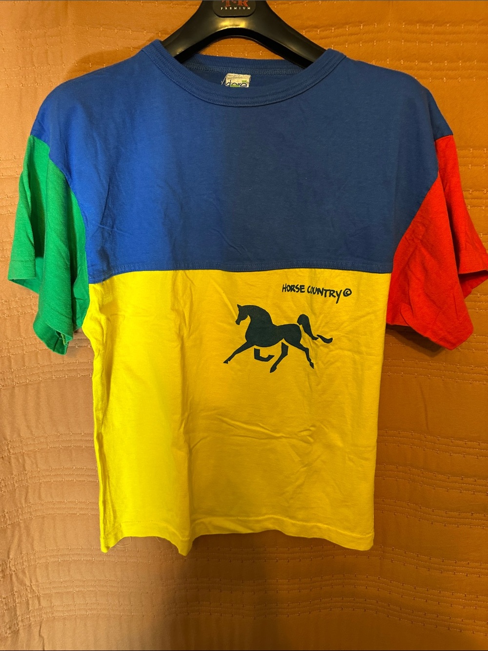 Men’s Colorblock Polo Tee — Blue, Yellow, Green & Red